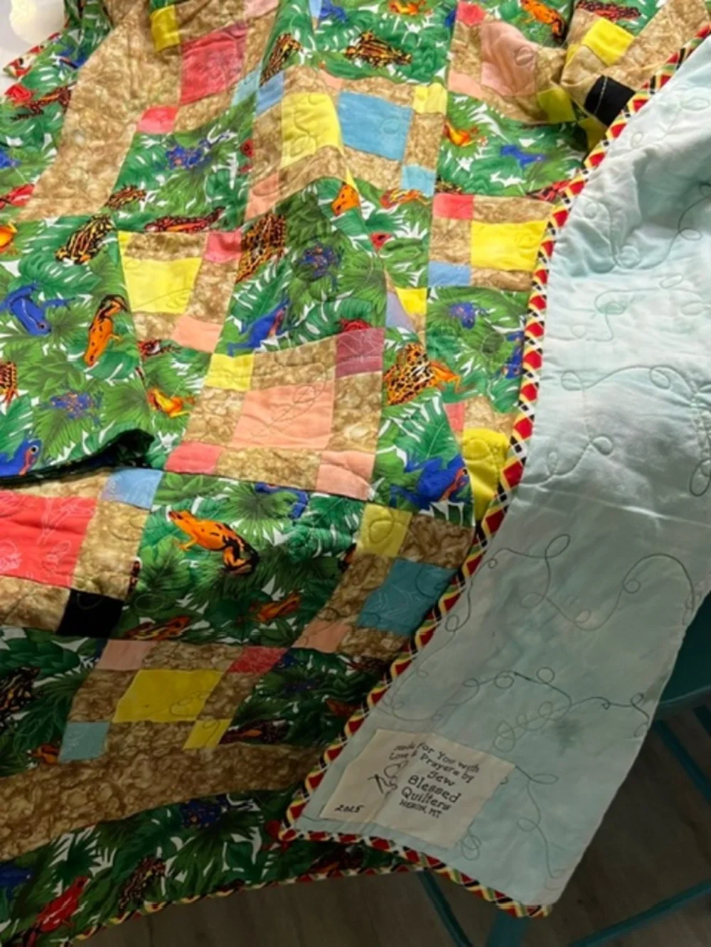 NWOT Handmade Children's or Decorative Quilt and Pillowcase Set